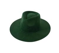 Chapeau Fedora unisexe en feutre de laine à large bord panama jazz chapeau à bord frisé style cowboy chapeau de voyage tendance pour hommes femmes 55-58 cm, 15, M55-58cm