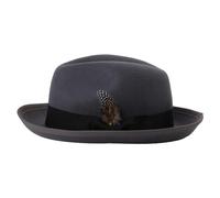 Chapeau Fedora vintage pour adulte avec costume de cosplay à dessus plat Hippies Cap Stage Performance Accessoires Chapeau en feutre de laine avec