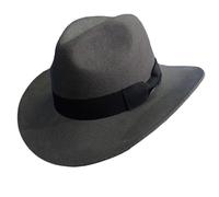 Chapeau Fedoras en laine à dessus plat pour adultes, spectacles sur scène, fête à thème, bal masqué, jeu de rôle, fête, chapeau de cowboy pour adulte