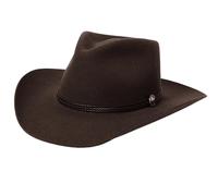 Chapeau Fedoras en laine à dessus plat pour homme adulte, spectacles, fête à thème, bal masqué, jeu de rôle, chapeau de cowboy, marron, Taille unique