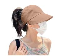 Chapeau Femme Ete, Chapeau Haut-De-Forme Vide pour Femme IdéAl pour Attacher Une Queue De Cheval Chapeau De Soleil D'éTé pour Femme Protection Solaire Et Languette