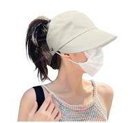 Chapeau Femme Ete, Chapeau Haut-De-Forme Vide pour Femme IdéAl pour Attacher Une Queue De Cheval Chapeau De Soleil D'éTé pour Femme Protection Solaire Et Languette