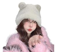 Chapeau Femme Oreilles Mignonnes Chaud Tricot Oreille Cap Sweet Show Young Everything Hiver Laine Chapeau Hommes Chapeaux Pour Temps Froid, blanc, Taille unique