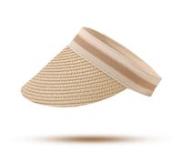 Chapeau Femmes De Paille Pare-Soleil De Plage Visière De Protection Solaire - FUNMOON