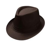 Chapeau Feutre Homme Chapeau Fedora en Feutre de Laine à Large Bord Chapeau Panama Chapeau Panama Vintage Chapeau en Feutre à Large Bord Marron Outbacks Chapeaux Taille Unique pour Hommes