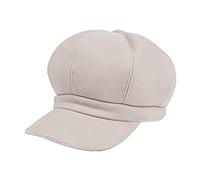 Chapeau feutré pour femme et hiver en laine chaude béret peintre dôme chapeau casque bijoux compatible avec moto, beige, taille unique
