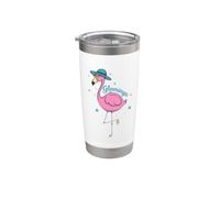 Chapeau fille flamant rose Gobelet isotherme en acier inoxydable double paroi