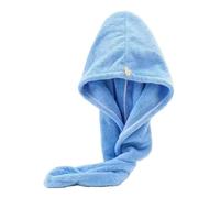 Chapeau for dormir, bonnet de Sauna, serviettes bain en microfibre, Bonnets à main, peignoir, croissance rapide des cheveux, Fiber super fine, 2 pièces pour Homme et Femme(Blue)