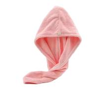 Chapeau for dormir, bonnet de Sauna, serviettes bain en microfibre, Bonnets à main, peignoir, croissance rapide des cheveux, Fiber super fine, 2 pièces pour Homme et Femme(Pink)