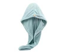 Chapeau for dormir, bonnet de Sauna, serviettes bain en microfibre, Bonnets à main, peignoir, croissance rapide des cheveux, Fiber super fine, 2 pièces pour Homme et Femme(Green)