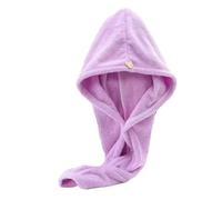 Chapeau for dormir, bonnet de Sauna, serviettes bain en microfibre, Bonnets à main, peignoir, croissance rapide des cheveux, Fiber super fine, 2 pièces pour Homme et Femme(Purple)