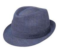 Chapeau Geneva Trilby en Lin by Stetson bleu 55 cm