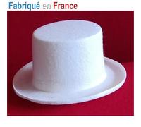 Chapeau Gibus Haut de Forme Blanc pour bébé T34 sans ruban - Conscrits - Déguisement