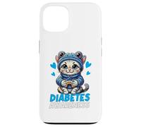 Chapeau Grenouille Mignon pour sensibiliser au diabète et Chat Bleu Coque pour iPhone 13