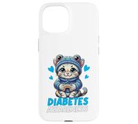Chapeau Grenouille Mignon pour sensibiliser au diabète et Chat Bleu Coque pour iPhone 15