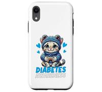 Chapeau Grenouille Mignon pour sensibiliser au diabète et Chat Bleu Coque pour iPhone XR
