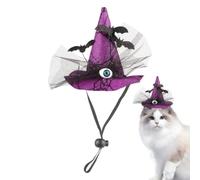Chapeau Halloween Chien Couvre-Chef Sorcière Ajustable Thème Fête