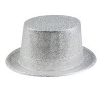 chapeau haut-de-forme argent pailleté adulte - boland 04251 Gris G