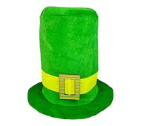 Chapeau haut-de-forme de leprechaun vert, chapeau de léprechaun vert pour la Saint-Patrick | Chapeau de costume de luxe pour adolescents pour St Patrick, rassemblements
