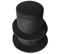 Chapeau Haut de Forme de poupée, Mini Chapeau Haut Forme 2 pièces 5x3 Pouces Petit Tissu Petits Mini Chapeaux adaptés au Bricolage pour l'artisanat, Chapeaux poupée, Animaux Compagnie