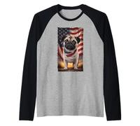 Chapeau Haut-de-Forme Drapeau américain Carlin Patriotique Chien 4 Juillet Manche Raglan