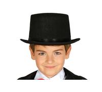 Fiestas Guirca - Chapeau haut-de-forme en feutre enfant - Magie XIXe siècle, Taille unique, Noir