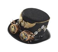Chapeau haut-de-forme gothique portable Steampunk | Équipement de cosplay steampunk pour fête, bal masqué festif, carnaval, costumes de cosplay, accessoires de film, extérieur