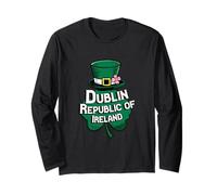 Chapeau haut de forme irlandais avec trèfle à motif de trèfle Dublin Irlande Voyage Manche Longue