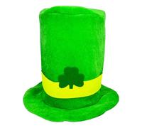 Chapeau haut-de-forme Leprechaun - Accessoire de costume vert pour la Saint-Patrick | Pour célébration défilé irlandais vacances adultes hommes femmes adolescents chapeau festif en coton doux amusant