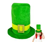 Chapeau haut de forme Leprechaun vert, chapeau de la Saint Patrick | Chapeau de lutin vert de la Saint-Patrick | de lutin de luxe, chapeaux de costume de Saint Patrick pour adolescents, rassem