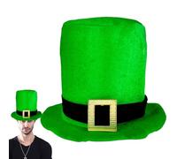 Chapeau haut de forme Leprechaun vert, chapeau de la Saint Patrick | Chapeaux de costumes de cosplay de lutin pour hommes - Chapeaux de cosplay de vacances irlandais de luxe, chapeaux de lutin pour ad