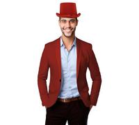 Chapeau Haut de Forme Luxe Rouge