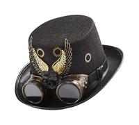 Chapeau Haut De Forme Steampunk - Chapeau Haut De Forme Pour Soirée Victorienne - Accessoire Gothique pour Costume Fête d'Halloween Danse Théâtre Cosplay