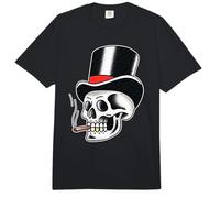 Chapeau Haut-de-Forme tête de Mort Gentleman Magicien Traditionnel Tatouage Flash Comfort Colors Adult Heavyweight T-Shirt