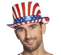 Boland 44963 - Chapeau USA Deluxe, tour de tête env. 56 - 61, casquette avec Stars and Stripes, Amérique, accessoire de déguisement pour le carnaval et la fête à thème
