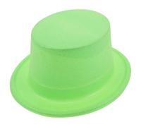 Chapeau Haut-de-forme Vert à Paillettes, Style Saint-patrick pour Adultes | Acrylique et Plastique, Surface Lisse Scintillante, Entretien Facile, pour Costume Magicien ou Lutin