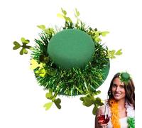 Chapeau haut-de-forme vert | Accessoire de fête | Chapeau haut-de-forme pour la Saint-Patrick - Vert irlandais pour déguisement