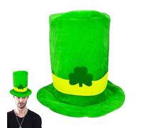 Chapeau haut de forme vert, chapeau St Patrick | Chapeau haut de forme Leprechaun vert avec boucle | Chapeaux de cosplay de vacances irlandais de luxe, chapeaux de lutin pour adultes, adolescents et f