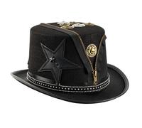 Chapeau haut de forme victorien punk série sombre avec engrenage en métal Accessoire de cosplay pour costume d'événement Accessoires de déguisement victorien Cosplay Party