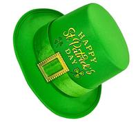 Chapeau haut vert irlandais pour fête de Saint Patrick pour adultes, carnaval, fête, festival