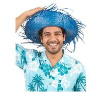 Chapeau Hawaï bleu adulte - 148416 - Taille Unique - bleu