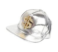 Chapeau Hip Hop - Casquette Ajustable, Dollar Mark Baseball | Couvre-Chef pour Costumes avec Une Texture De Matériau Attrayante Et Une Décoration Dorée, Accessoire De Mode De Style Années 80 Qui Peut