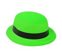 Chapeau Homburger Unique en Plastique Gangster Rodéos Vert Chapeau Large Couronné Occidental Pour Vêtements Décontractés Unisexe Chemins de Tête Chapeaux de Fête pour Enfants Adultes Animaux en