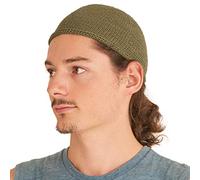 Chapeau Homme Bonnet Court Islam - Kufi Beanie Crane Chauve en Coton Elastique Skull Cap Mode Ajusté Fait À La Main en 2 Tailles Kaki
