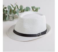 Chapeau Homme Toquil en Paille - FUNMOON - Blanc - Taille M - Style Sport