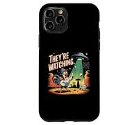 Chapeau humoristique en aluminium UFO Chicken Area 51 UAP Coque pour iPhone 11 Pro