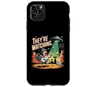 Chapeau humoristique en aluminium UFO Chicken Area 51 UAP Coque pour iPhone 11 Pro Max