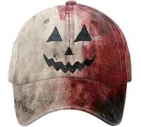 Chapeau imprimé style automne Halloween unisexe plein air soleil effrayant saison casquette, kaki, Taille unique