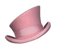 Chapeau intégral pour femme - Chapeau haut asymétrique en laine - Chapeau unisexe - Chapeau punk à vapeur - Chapeau haut de forme avec ruban décoratif - Chapeau d'hiver pour homme, RD2., Taille unique