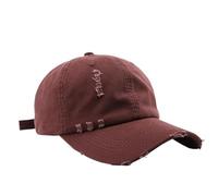 Chapeau japonais rétro langue de canard pour femmes et hommes, casquette de baseball en plein air, protection solaire et pare-soleil chapeau de voyage, Rouge bordeaux/blanc, taille unique